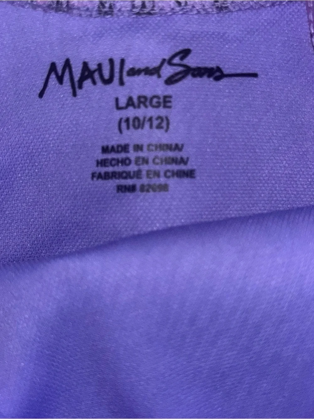 Maui and Sons Purple Leopard Print Two-Piece Bikini Swim Set Girls L (10/12)